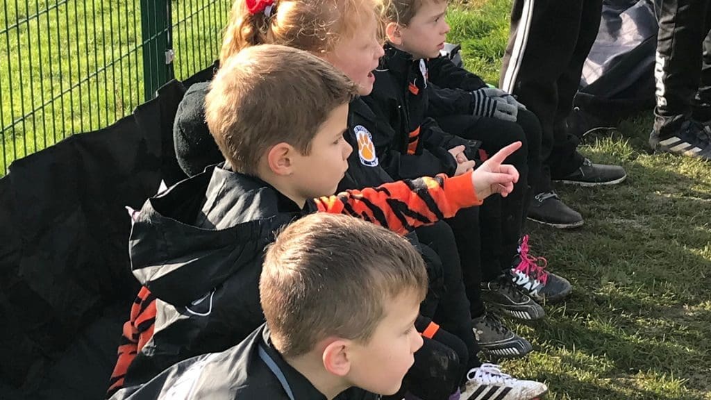 children on the subs bench